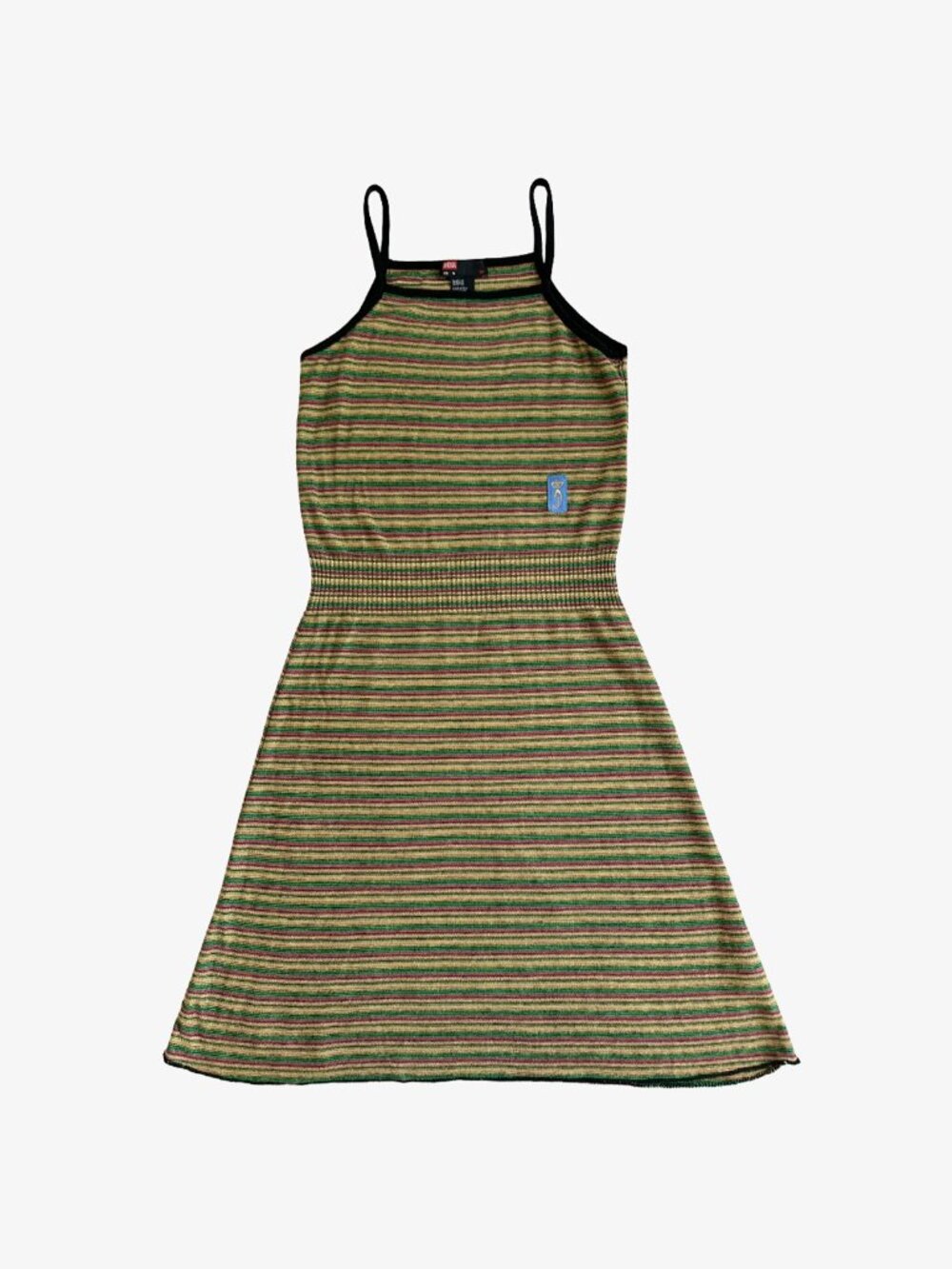 Vintage 90's Multicolor Striped Halter Neck Sleeveless Knit Dress by Diesel